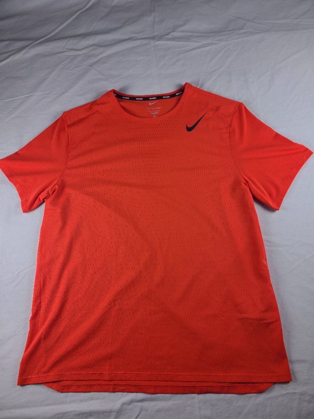 Nike Racing Mesh Tee Shirt Short Sleeve DRI-FIT/ADV Men's L Orange